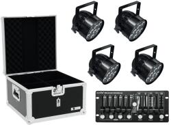 EUROLITE Set 4x LED PAR-56 HCL bk + Case + Controller (20000411)