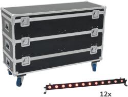 EUROLITE Set 12x LED BAR-12 QCL RGB+UV Bar + Case with wheels (20000891) - mangosound