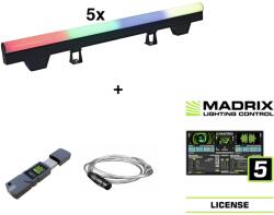 EUROLITE Set 5x LED PT-100/32 Pixel DMX Tube + Madrix Software (20000907)