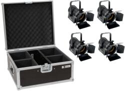 EUROLITE Set 4x LED THA-20PC TRC Theater-Spot bk + Case (20000871) - mangosound
