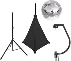 EUROLITE Set Mirror ball 30cm with stand and tripod cover black (20000705)