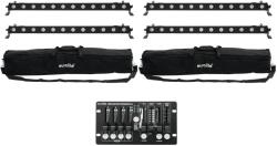 EUROLITE Set 4x LED BAR-12 QCL RGBW + 2x Soft Bags + Controller (20000407)