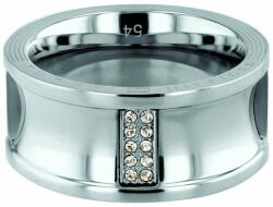 Tommy Hilfiger Luxus acél gyűrű kristályokkal TH2780034 (Kerület 58 mm)