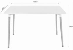  Skandináv stílusú asztal, , téglalap alakú, MDF és fa, fekete, 12 (MCTART-3328)
