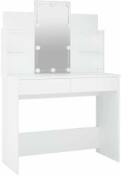 vidaXL Fehér led-es fésülködőasztal 96 x 40 x 142 cm (808819) - pepita