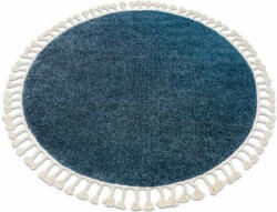 Berber Szőnyeg BERBER 9000 kör kék Rojt shaggy kör 160 cm (GR4016)