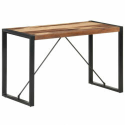 vidaXL tömör fa étkezőasztal paliszander felülettel 120 x 60 x 75 cm (321539) - pepita