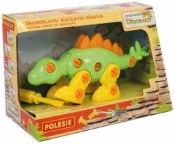 Polesie Set de constructie dinozaur, Polesie, Stegosaurus, 30 piese, 21 cm