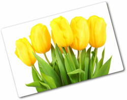 Wallmuralia. hu Üveg vágódeszka Sárga tulipánok 2x40x52 cm