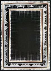 My carpet company kft Ber Porte 2228 fekete-arany 160x220cm- vékony modern szőnyeg (433412)