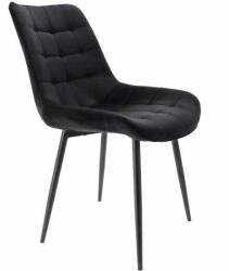 Jumi Skandináv stílusú szék, metál, bársony, fekete, 53x63x83 cm, Mist (ART-CM-923409)