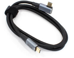 Thunder Germany UCP-10 (USB-C - USB-C) könyökcsatlakozó, USB4, 8K@60Hz 100W Gyorstöltő (1m) - mkaudio