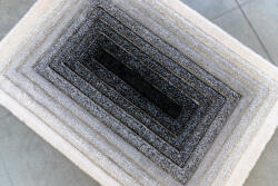 Nílus Piramis Shaggy (gray-cream) 5cm 3D szőnyeg 160x220cm Szürke-Krém (emca301G-160)