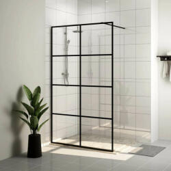 vidaXL fekete zuhanyfal átlátszó ESG üveggel 90 x 195 cm (151034) - pepita