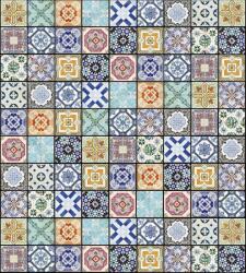 Portugál Csempeminta Poszter Tapéta - Vlies - 225x250 cm (MS-3-0276)