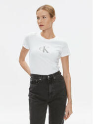 Calvin Klein Jeans Tricou J20J222961 Alb Slim Fit