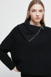 MEDICINE pulover femei, culoarea negru, cu guler ZBYY-SWD802_99X