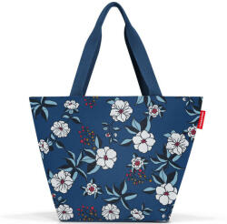 Reisenthel shopper M kék virágos női shopper táska (ZS4104)