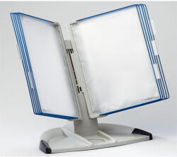 Tarifold Bemutatótábla tartó, asztali, A4, 10 férőhelyes, TARIFOLD "Design", kék (F734301)