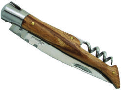 Laguiole DUB042 cuțit de buzunar cu tirbușon, lama 12cm, oțel 420, mâner zebrawood