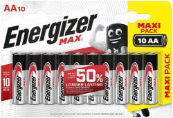 Energizer MAX LR6 AA elem alkáli 10 db (ár/bliszter) (EMAAB10)
