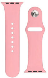 Apple Watch 1-6, SE, SE (2022) (38 / 40 mm) / Watch 7-8 (41 mm), szilikon pótszíj, állítható, fém kapoccsal, rózsaszín - tok-shop