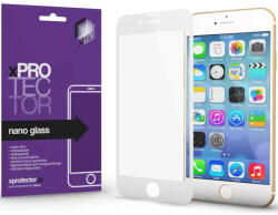 Apple iPhone 7 / 8 / SE (2020) / SE (2022), Kijelzővédő fólia, ütésálló fólia (az íves részre is! ), Tempered Glass (edzett üveg), Xprotector Nano Glass, fehér - tok-shop