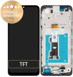 Motorola Moto E22i, E22 - LCD Kijelző + Érintőüveg + Keret (Black) - 5D68C21594 Genuine Service Pack, Black