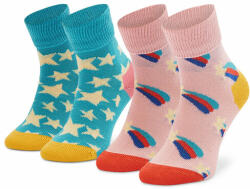 Happy Socks Set de 2 perechi de șosete lungi pentru copii Happy Socks KSST19-6000 Colorat