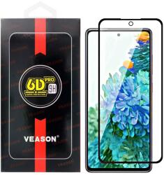 Samsung Galaxy S20 FE / S20 FE 5G üvegfólia, tempered glass, előlapi, edzett, hajlított, fekete kerettel, Veason 6D Pro