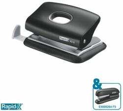 RAPID Lyukasztó, kétlyukú, 10 lap, RAPID "FC10 Fashion", fekete (E23638501) - pritone