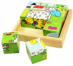 Bigjigs Toys Puzzle cubic - animale domestice - shop-doa