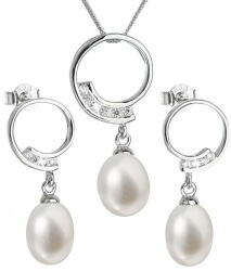  Evolution Group Luxus ezüst ékszerkészlet valódi gyöngyökkel Pavona 29030.1 (fülbevaló, lánc, medál) - mall