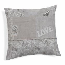 MONDO ITALIA Párnahuzat Romantic shabby bézs 40x40 cm MADE IN ITALY
