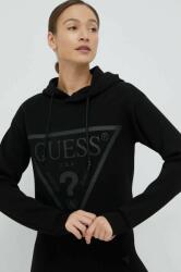 GUESS felső NEW ALISA fekete, női, nyomott mintás, kapucnis, V2YQ08 K7UW2 - fekete XL