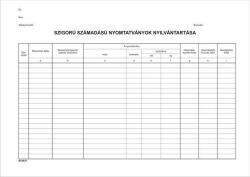 Victoria Nyomtatvány, szigorú számadású nyomtatványok nyilvántartása, 25 lap, A4, VICTORIA PAPER, 10 tömb/csomag (KO1827)