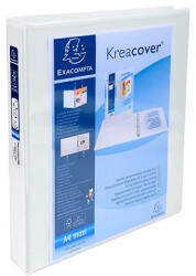 Exacompta Gyűrűs könyv Exacompta Kreacover A/4 4 gyűrűs 47 mm gerinccel panorámás PVC fehér (25mm) (51946E)