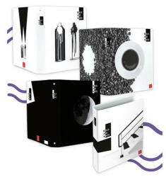 Pigna Gyűrűs könyv Pigna Black and White A/4 4 gyűrűs 30 mm gerinccel (023117530) - papir-bolt