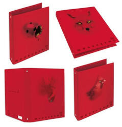 Pigna Gyűrűs könyv Pigna Monocromo Red A/4 4 gyűrűs 40 mm gerinccel, vegyes minták (023207830)