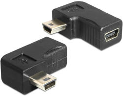 Delock USB-B mini 5 pin apa / anya adapter 90 -ban elforgatott (65448) - mobilitcentrum