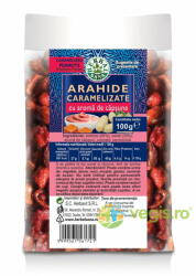 HERBAVIT Arahide Caramelizate cu Aroma de Capsuni 100g