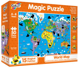 Galt Magic puzzle galt, harta lumii cu animale, 1005464 (5011979623751)