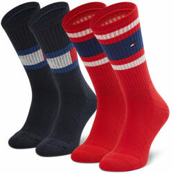 Tommy Hilfiger 2 pár hosszú szárú unisex zokni 394020001 Piros (394020001)