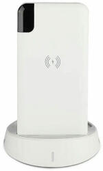 V-TAC Powerbank cu stand de incarcare, Wireless 8000mAh, 2x USB, USB-C, Alb, 2.1 A, 5 W (ELP-SKU-8861)