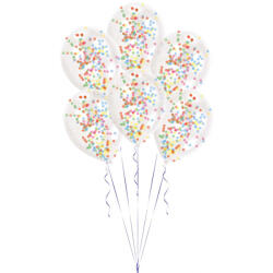Amscan Baloane din latex cu confetti mix 6 buc