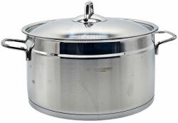 Hausberg Oala din inox cu capac HAUSBERG HB-H776, capacitate 8.5 l, diametru 26 cm, fund dublu (HB-H776)