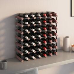 vidaXL Suport sticle de vin, 42 sticle, maro, lemn masiv de pin (340893)
