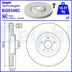 DELPHI Disc frana DELPHI BG9346C (BG9346C)