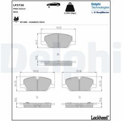 DELPHI set placute frana, frana disc DELPHI LP3736 (LP3736)