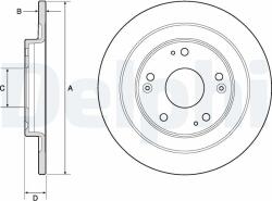 DELPHI Disc frana DELPHI BG4773C (BG4773C) - automobilus
